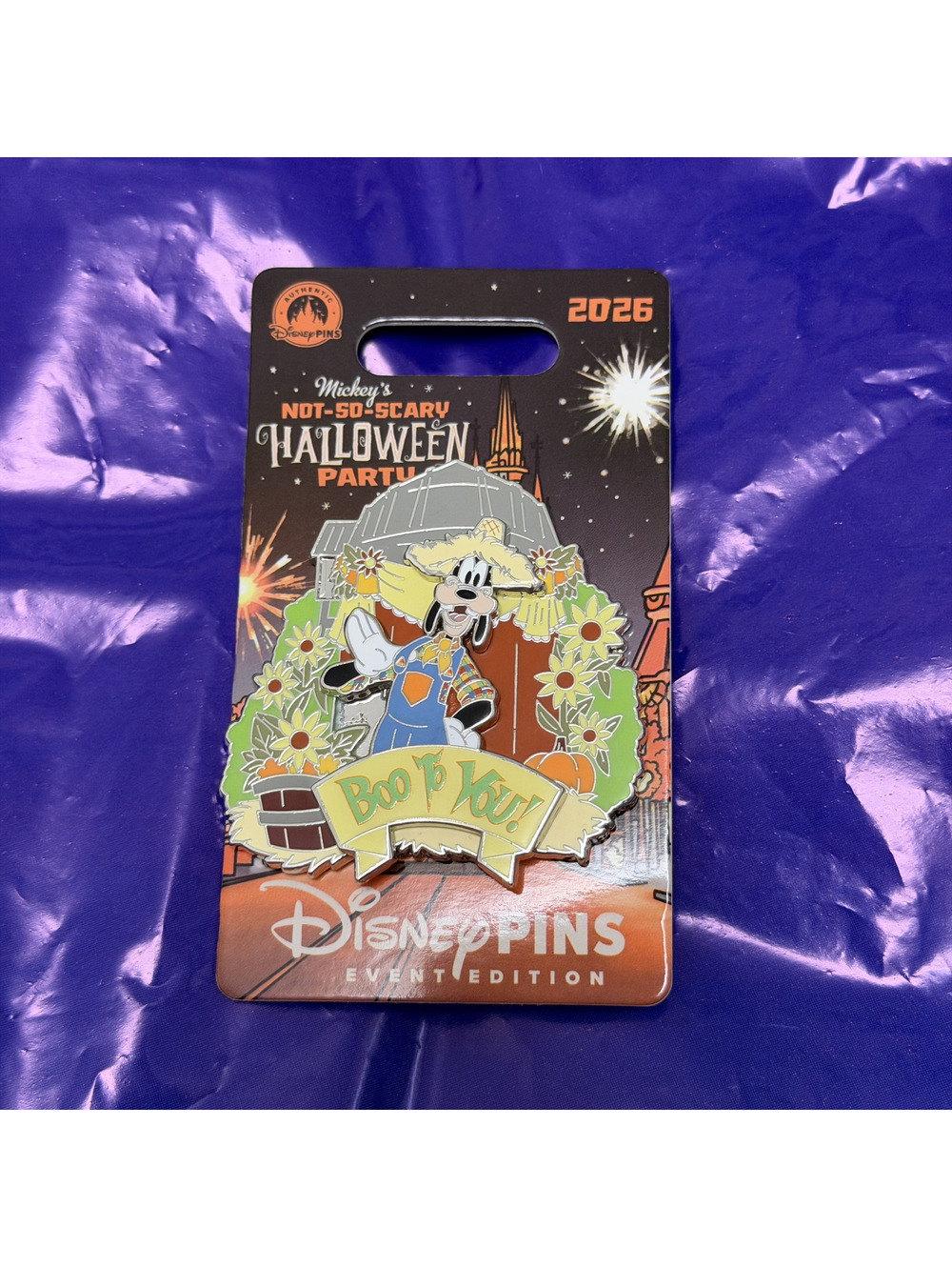 Mickey's Not So Scary Halloween Party 2026 Boo To You Parade Goofy Farm Pin